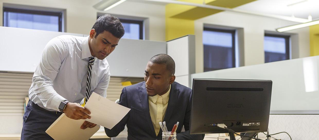 Professionals working in an office