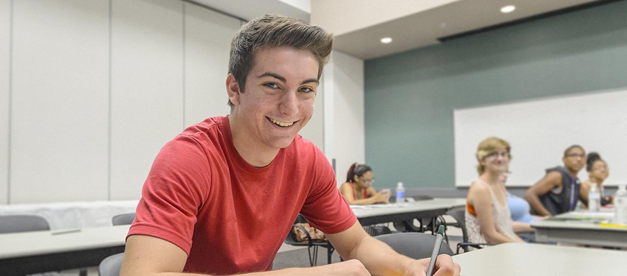 Student in the classroom