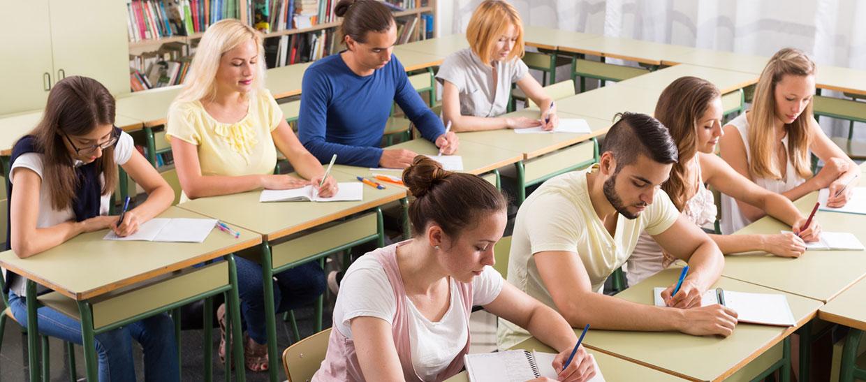 Students in a classroom